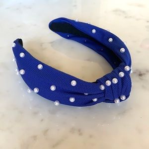 Bright Blue Pearl Headband